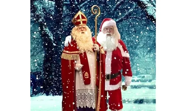 Santa Claus Mengenakan Kostum Merah Dan Putih